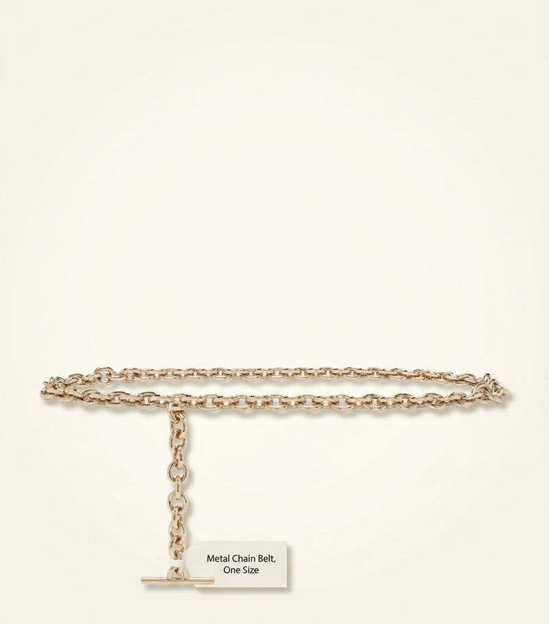 McQueen T-Bar chain belt, imported from the UK