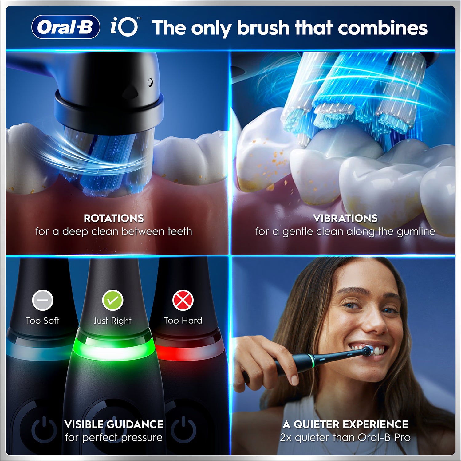 Oral-B iO 6 electric toothbrush black with travel case, UK version