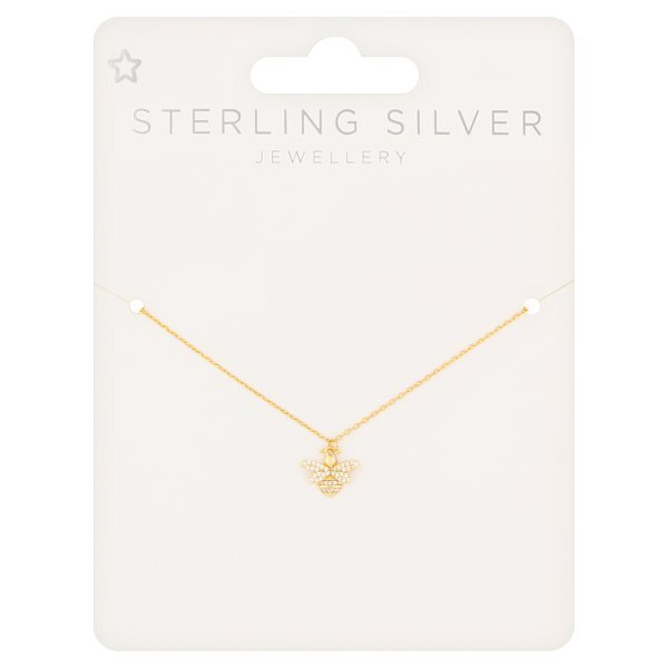 Superdrug Premium Gold Plated Sterling Silver Bee Necklace GOODS Superdrug   