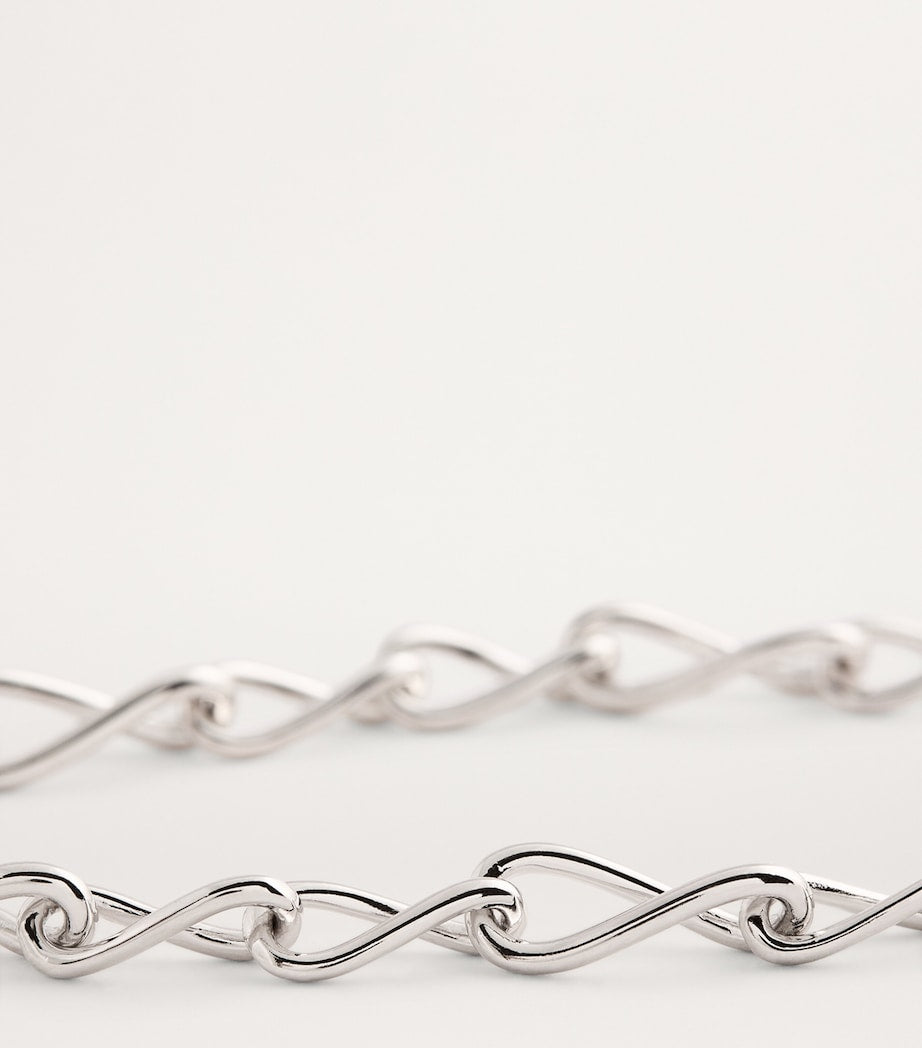 Astrid & Miyu infinity chain necklace recycled sterling silver, UK version