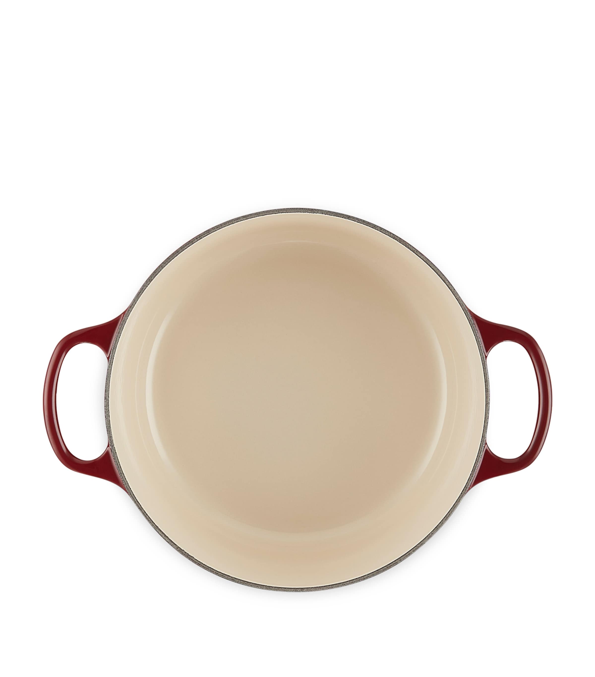 Le Creuset cast iron round casserole dish 24cm, imported from the UK