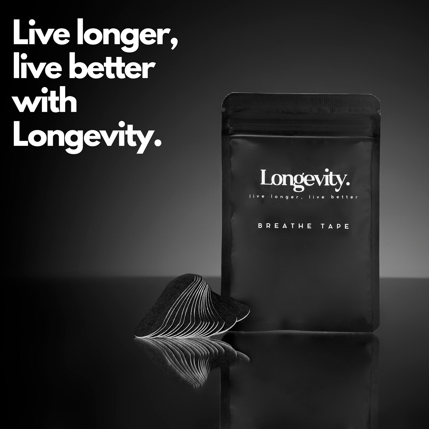 Longevity Breathe Tape nasal strips 30 count, imported from the UK