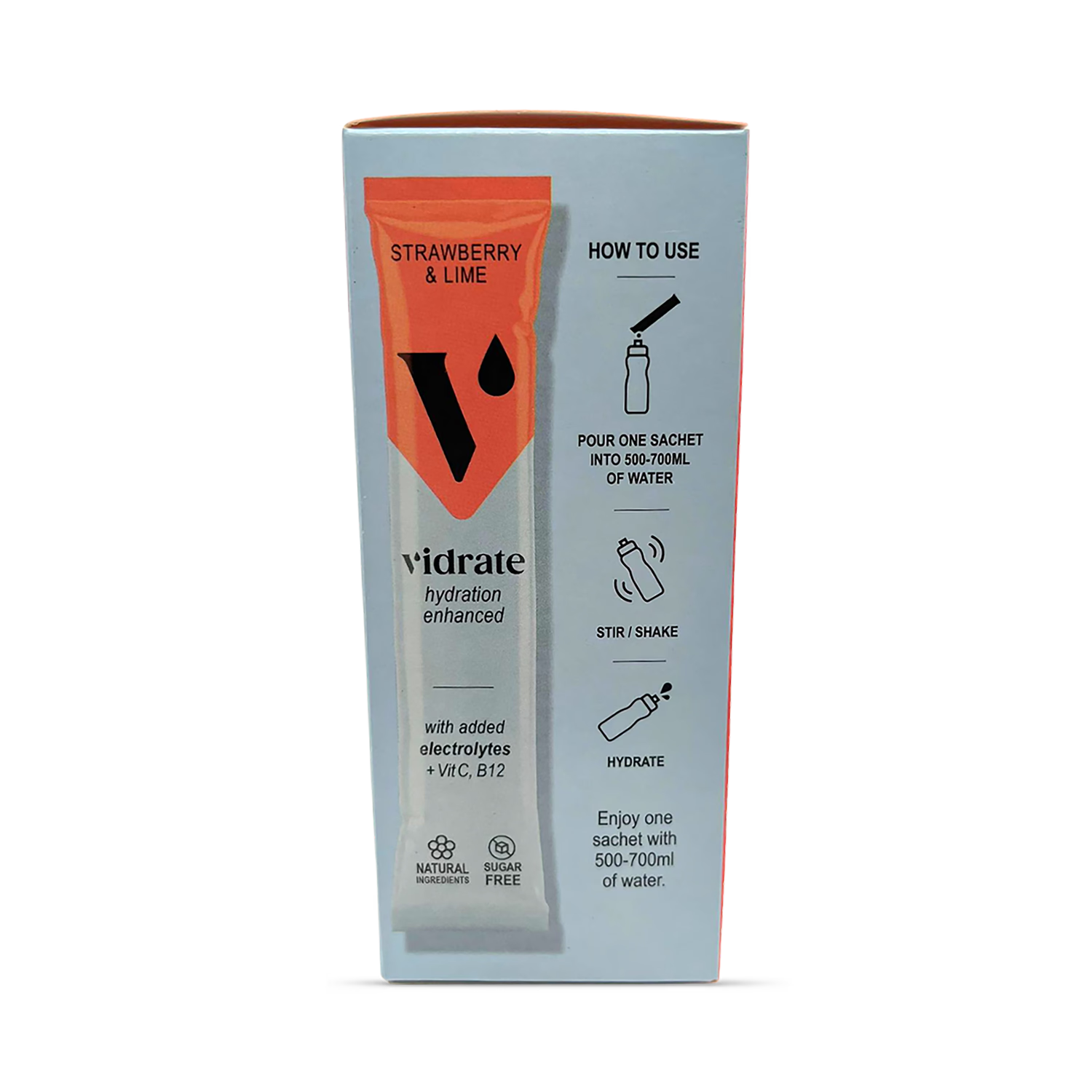 Vidrate hydration sachets strawberry lime 12 sachets (British brand)