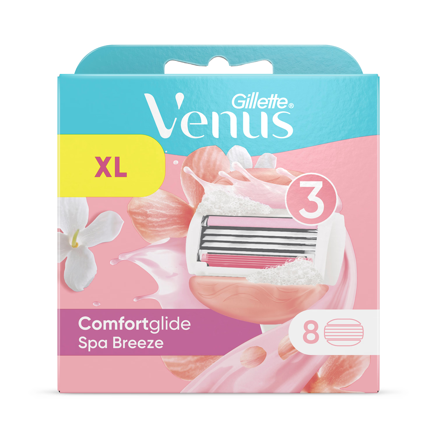 Venus Spa Breeze women's razor blades 8 refills, imported from the UK
