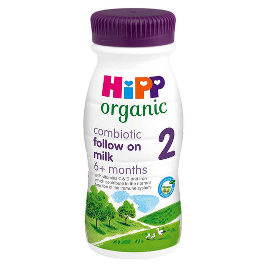 HiPP Organic 2 Follow on Baby Milk Ready to Feed Bottle from 6 Months 200ml GOODS Boots   