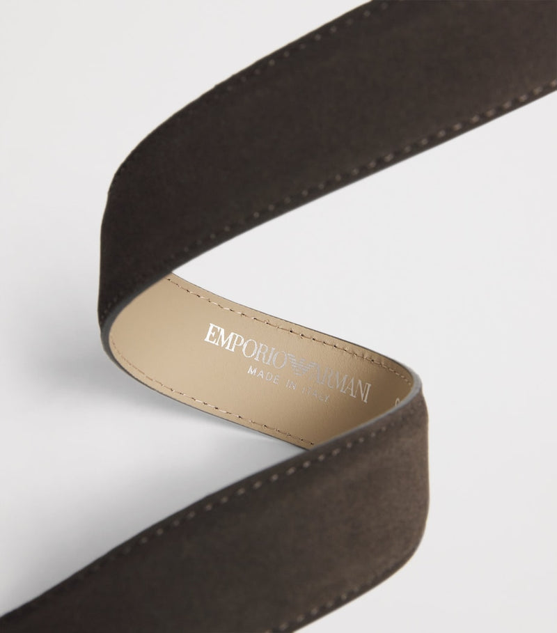 Emporio Armani leather buckle belt, UK version