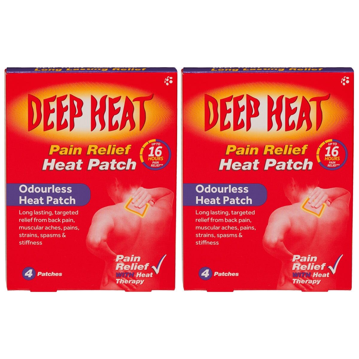 Deep Heat Pain Relief Heat Patch, 2 x 4 Pack Pain Relief Costco UK