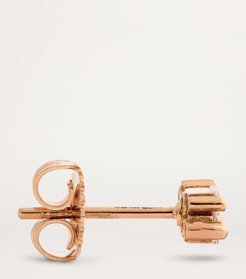 Suzanne Kalan rose gold diamond earrings, imported from the UK