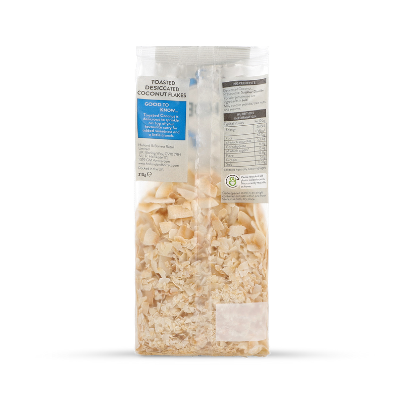 Holland & Barrett Toasted Coconut 210g, UK version