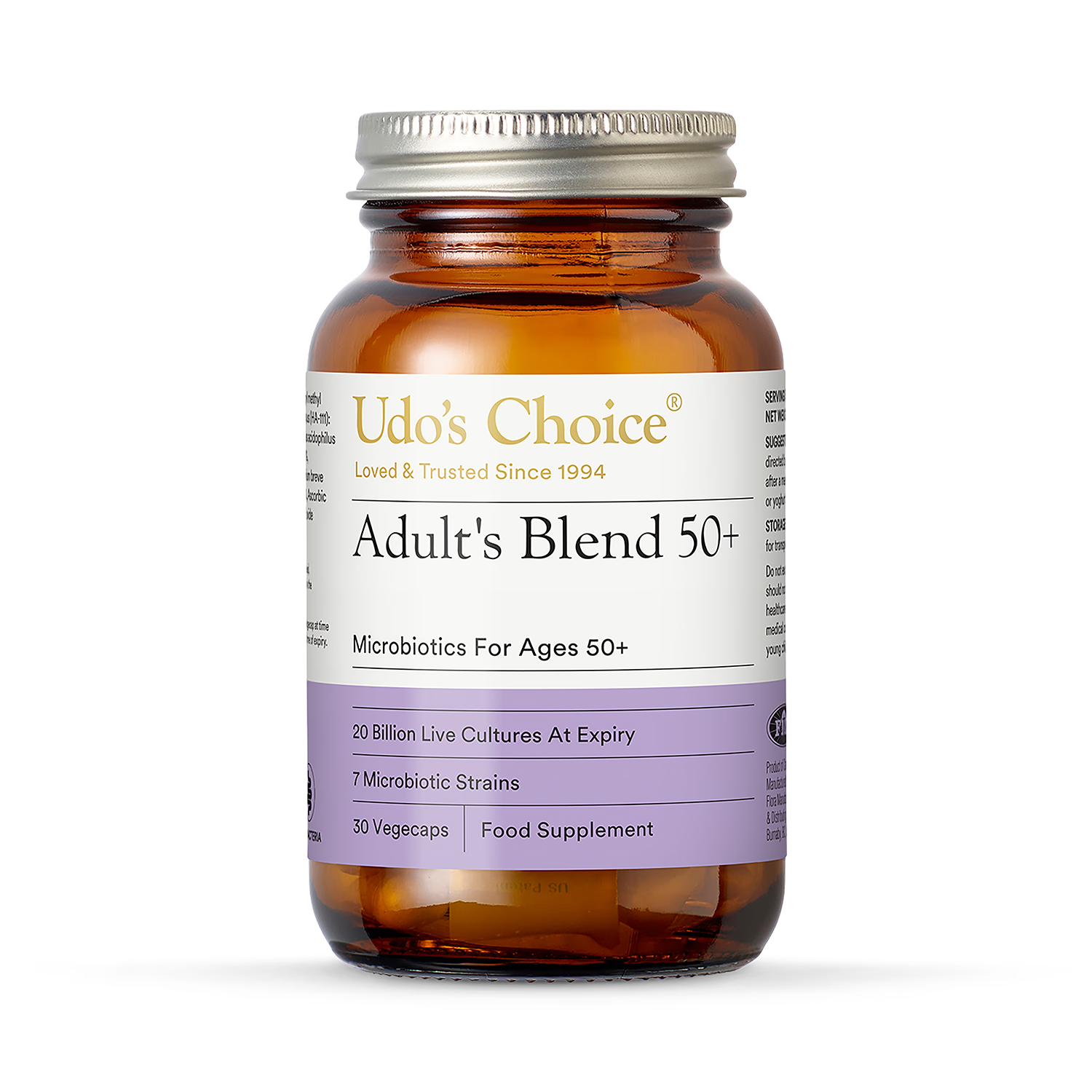 Udo's Choice Probiotic Adult 50+ 30 capsules - British product