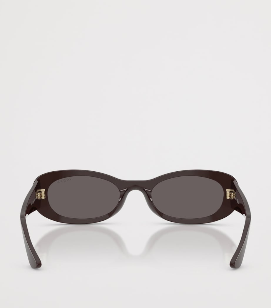 Vogue oval sunglasses in glossy acetate, UK version
