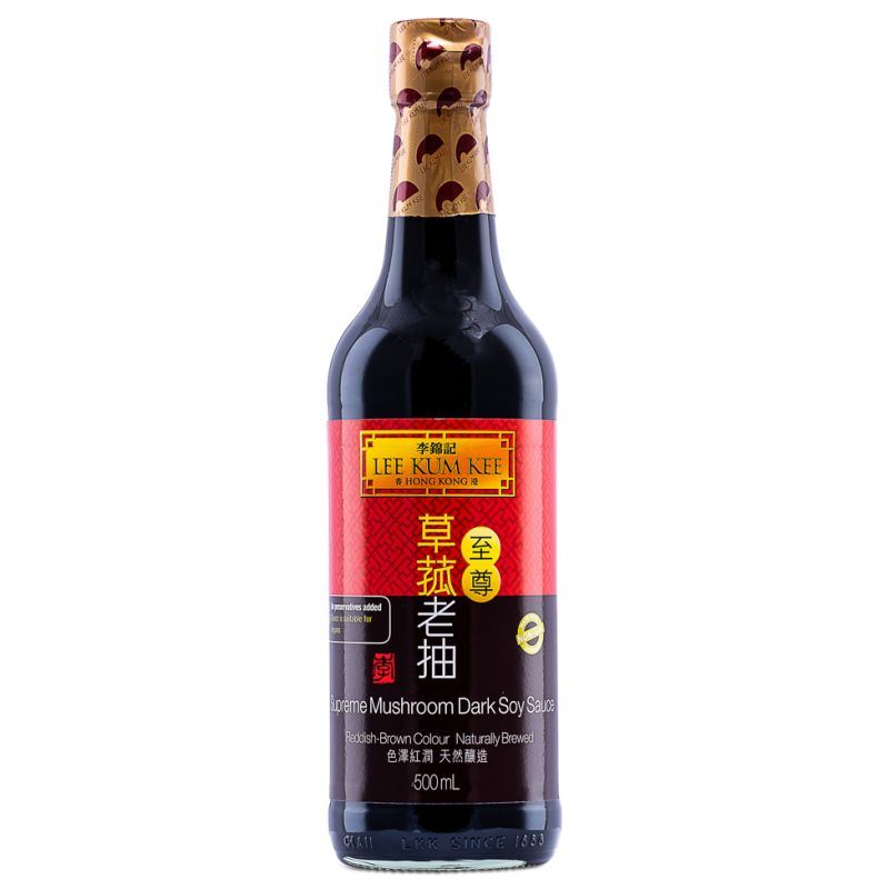 Lee Kum Kee mushroom dark soy sauce supreme (British brand)