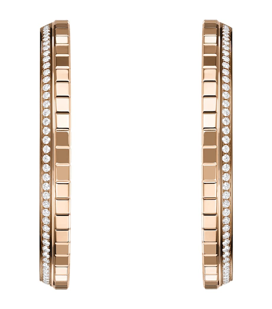 Chopard Ice Cube rose gold diamond hoop earrings, UK version