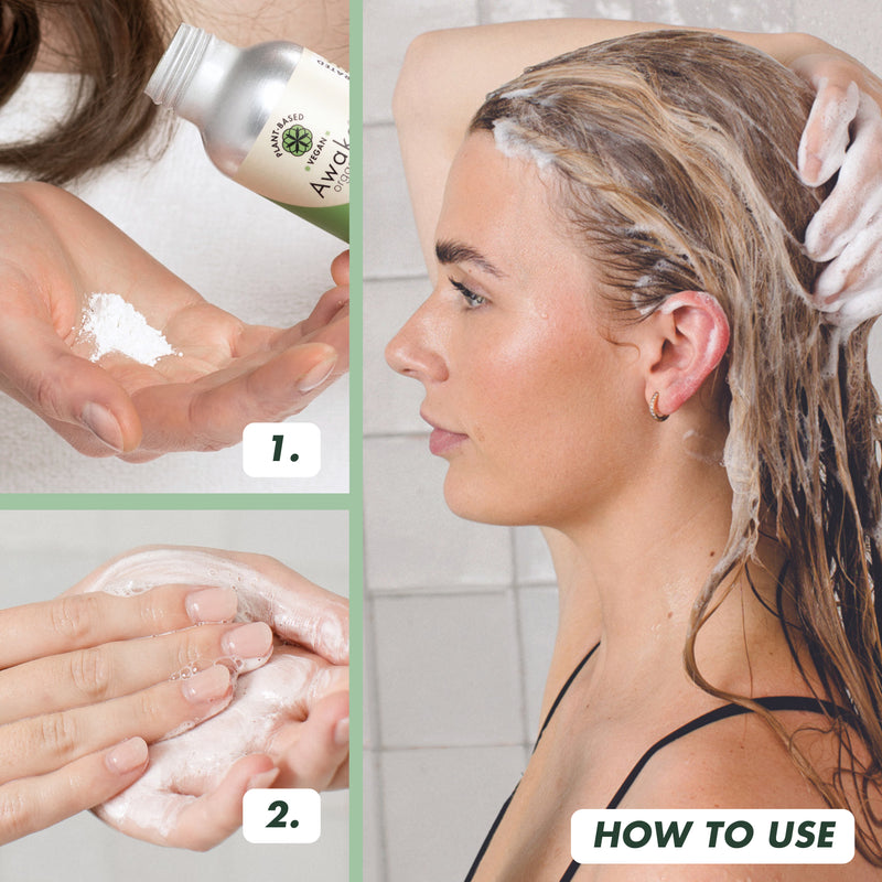 Caffeine and Rosemary Shampoo Powder 55g (British brand)