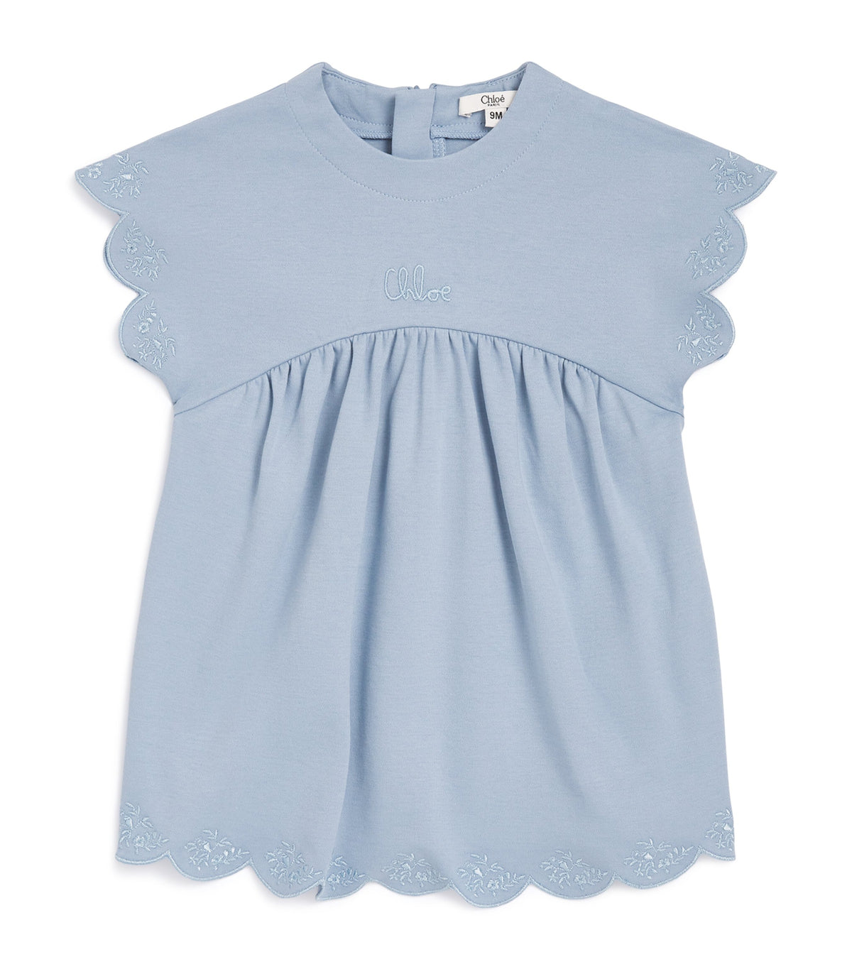 Chloé Kids cotton embroidered logo dress 6-36 months - British product