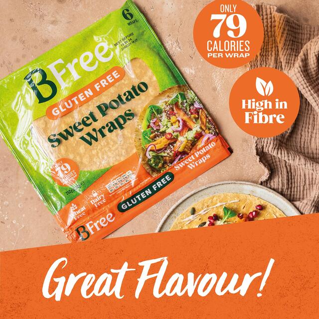 BFree Sweet Potato Wraps   6 x 42g