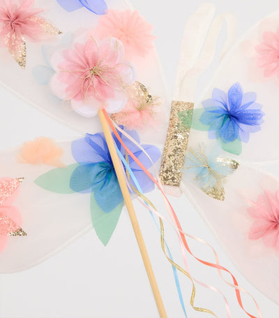 Harrods Meri Meri Organza Flowers Wings and Wand Set Dress Up Costume- Buy online at McGrocer