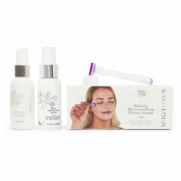 White Lotus Holistic Dermastamp Kit for Hair 1.0 mm (British brand)