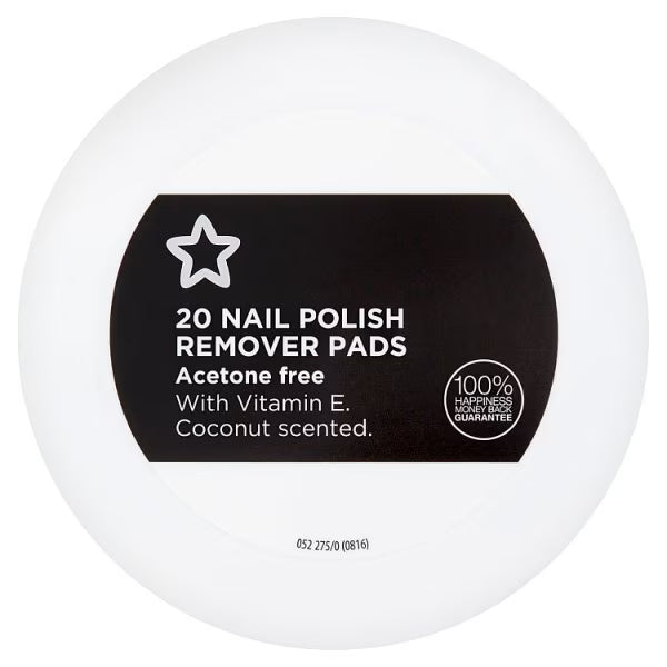 Superdrug Nail Polish Remover Pads Vitamin E Coconut Perfume (British brand)