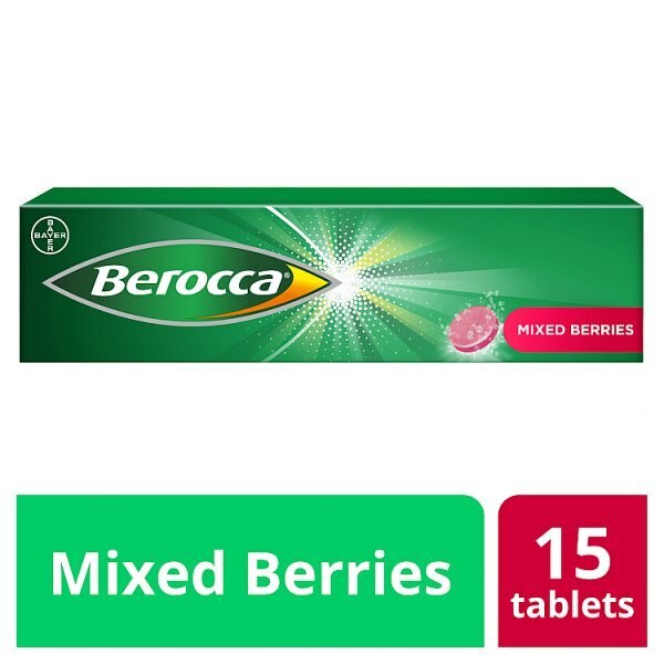 Berocca Mixed Berries Sugar Free Effervescent 15 Tablets GOODS Superdrug   