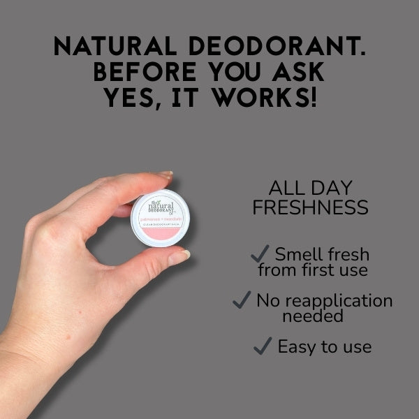 The Natural Deo Co. deodorant balm for men 10g mini (British brand)