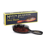 Mason Pearson pocket sensitive bristle hairbrush black, imported from the UK