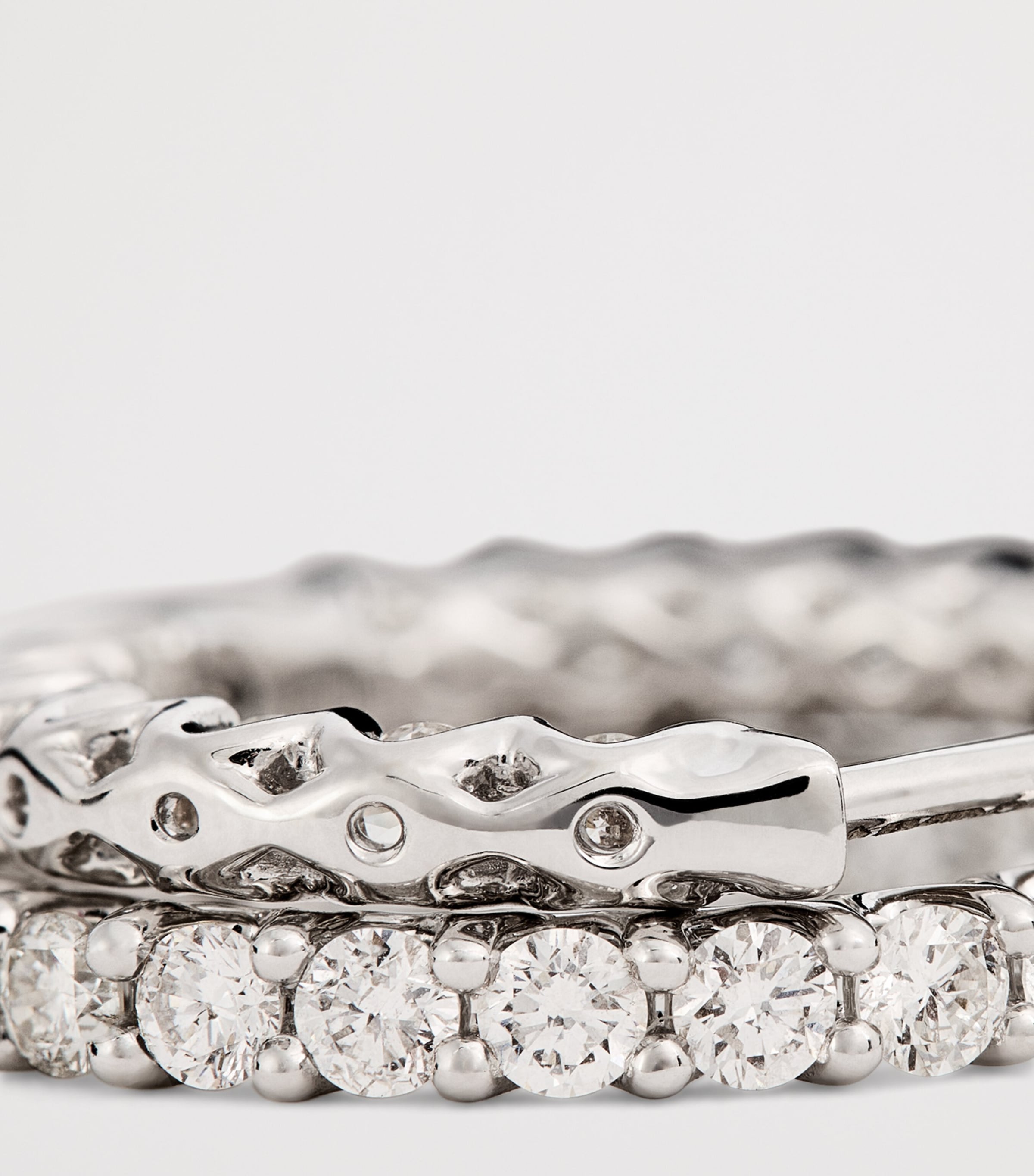 Harrods white gold diamond hoop earrings 1.25ctw, UK version