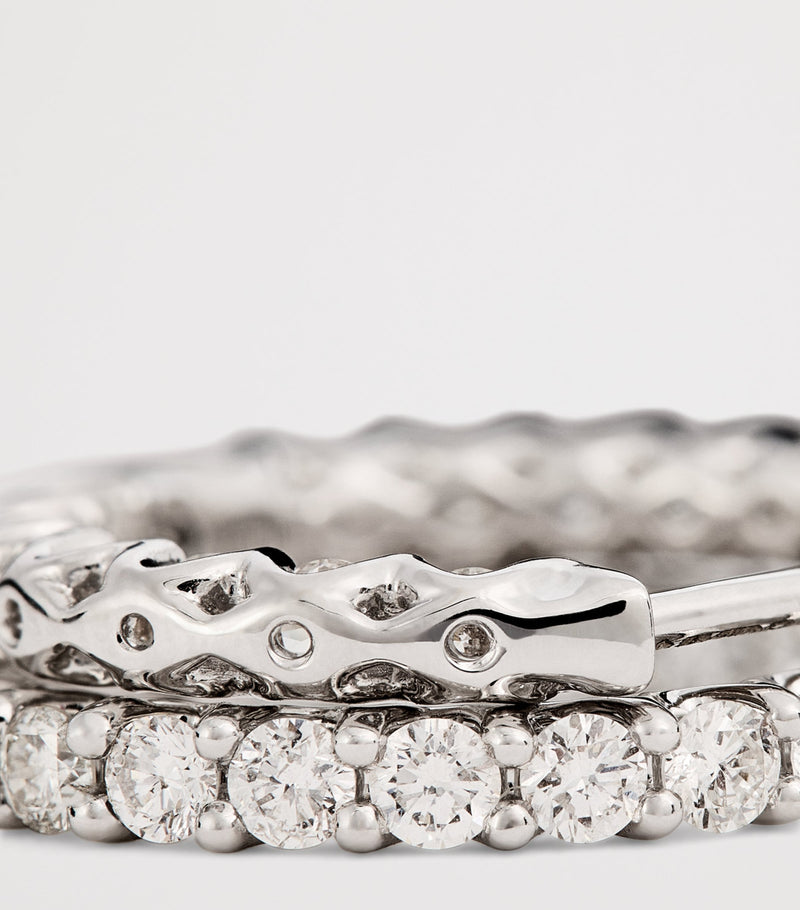 Harrods white gold diamond hoop earrings 1.25ctw, UK version