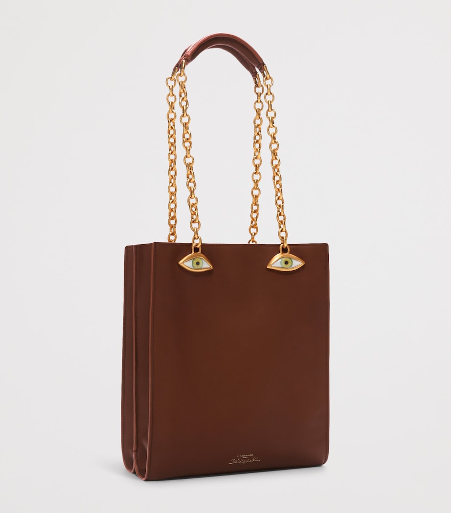 Schiaparelli leather face top-handle bag - British product