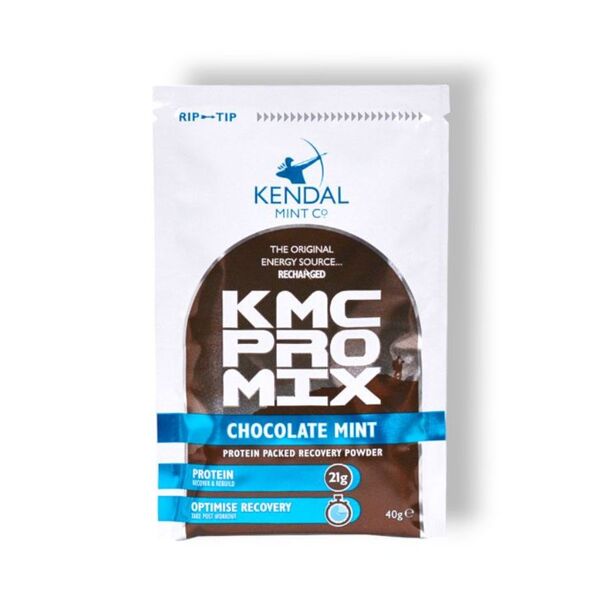 KMC whey protein powder Chocolate Mint 12x40g, imported from the UK