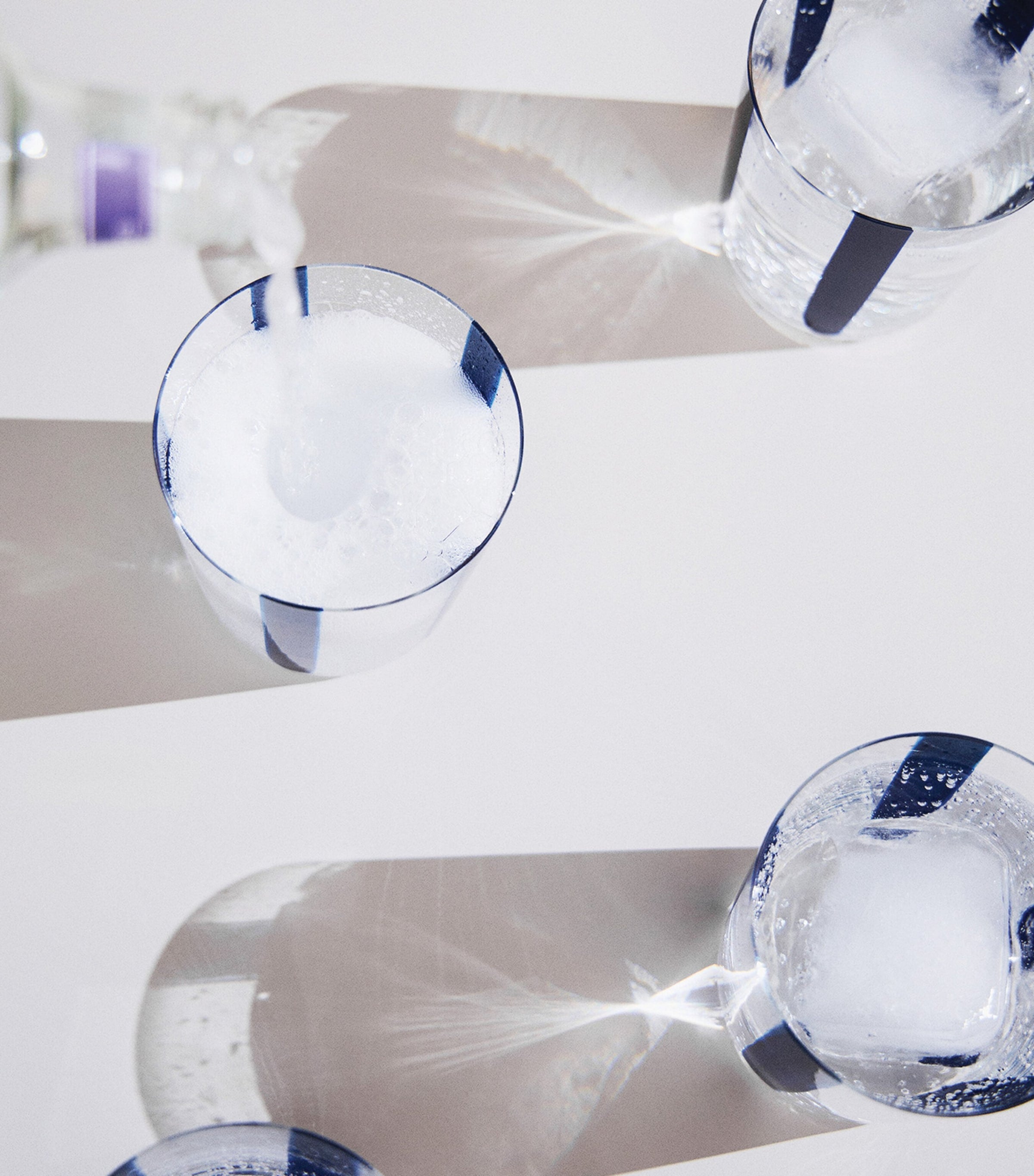 The Conran Shop Nova Stripe glass tumblers 360ml (British brand)