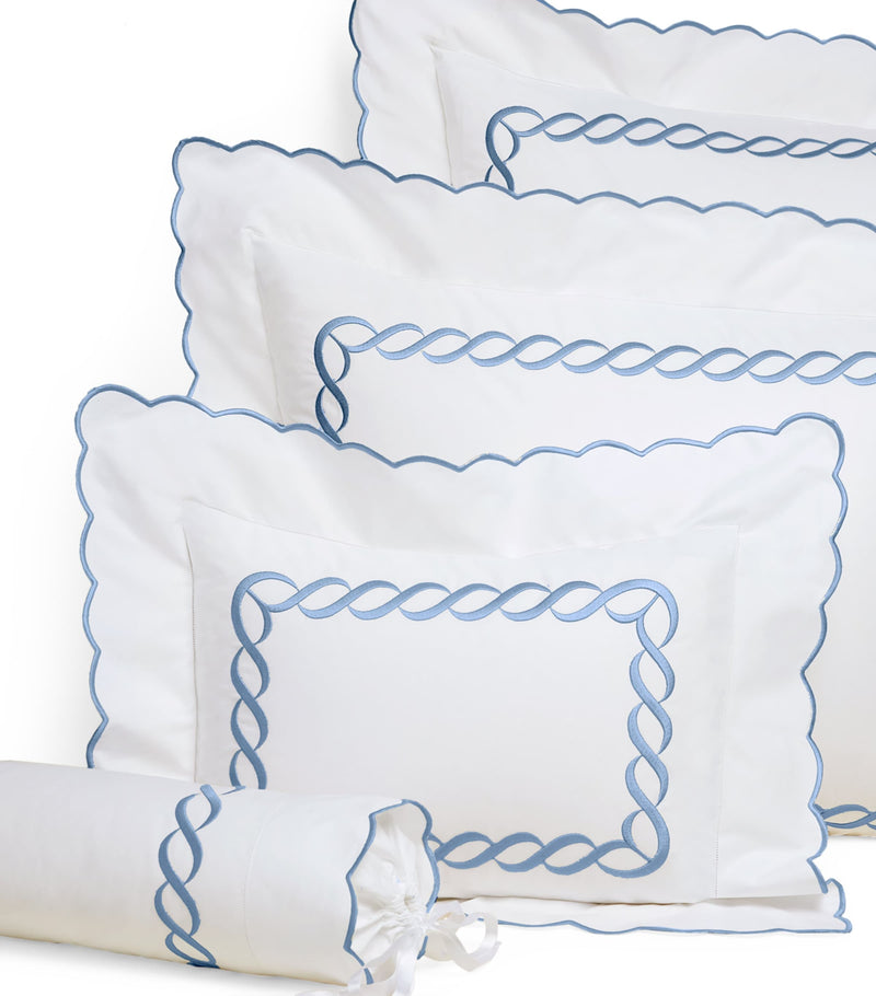 Pratesi Treccia Oxford pillowcase 50cm x 90cm, imported from the UK
