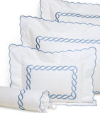 Pratesi Treccia Oxford pillowcase 50cm x 90cm, imported from the UK
