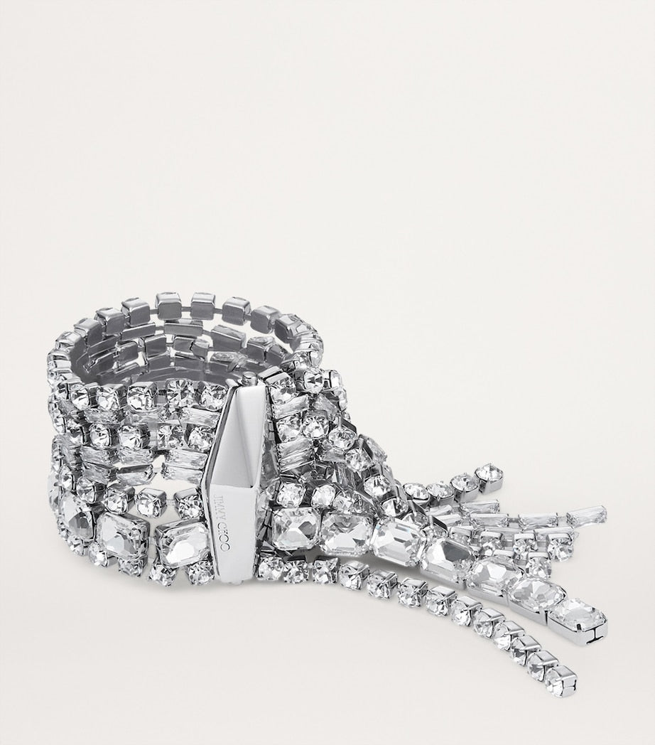 Jimmy Choo crystal-embellished Zandra bracelet, imported from the UK