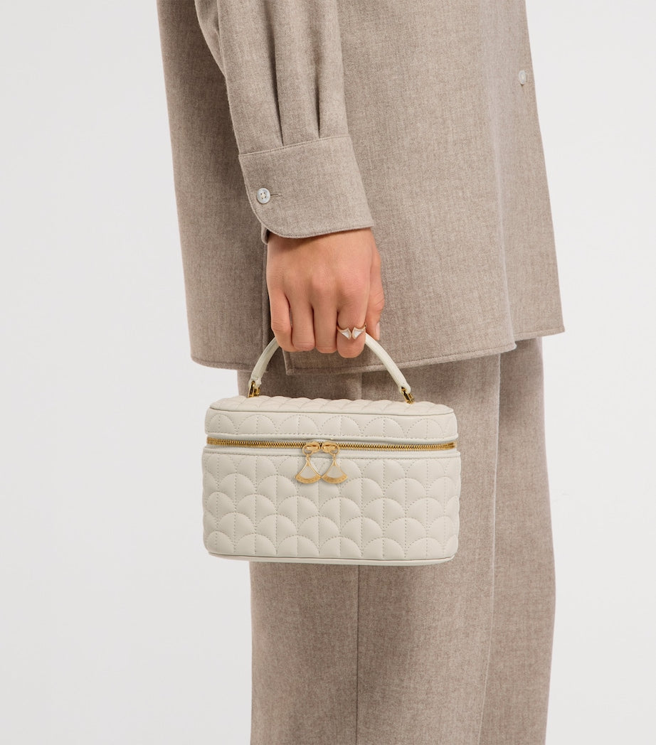 Bvlgari vanity case bag in Perla White calf leather, UK version