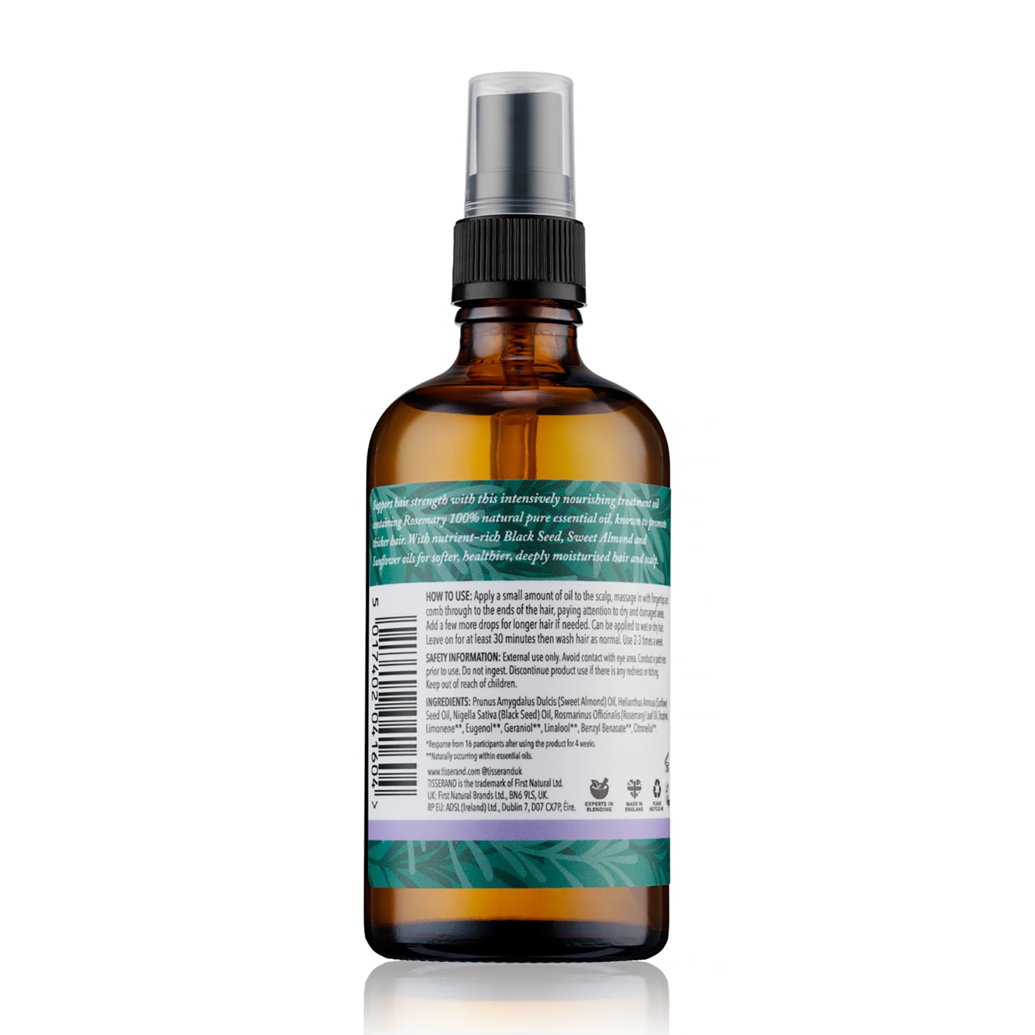 Tisserand natural rosemary hair oil 100ml (British brand)