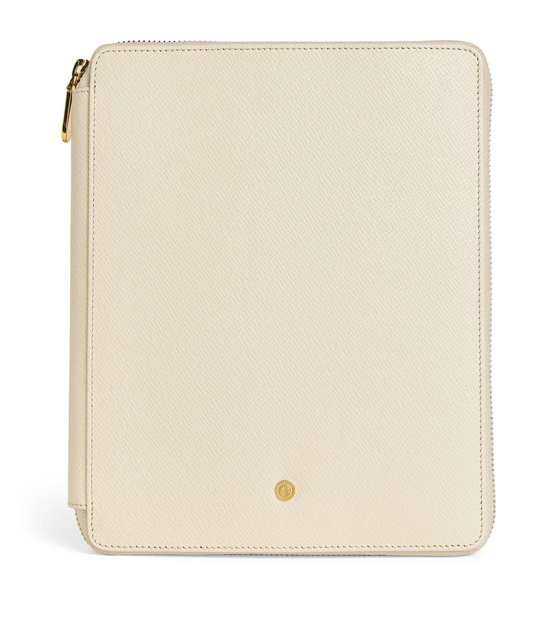 Harrods leather writing folder with A5 notebook and compartments, UK version
