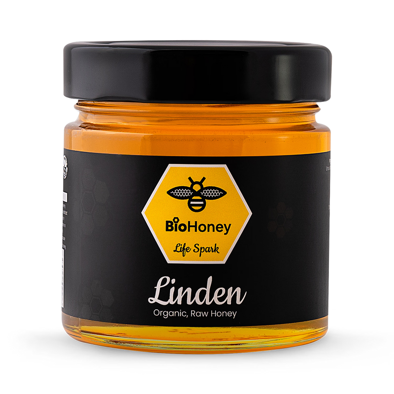 BioHoney raw organic linden honey 300g, imported from the UK