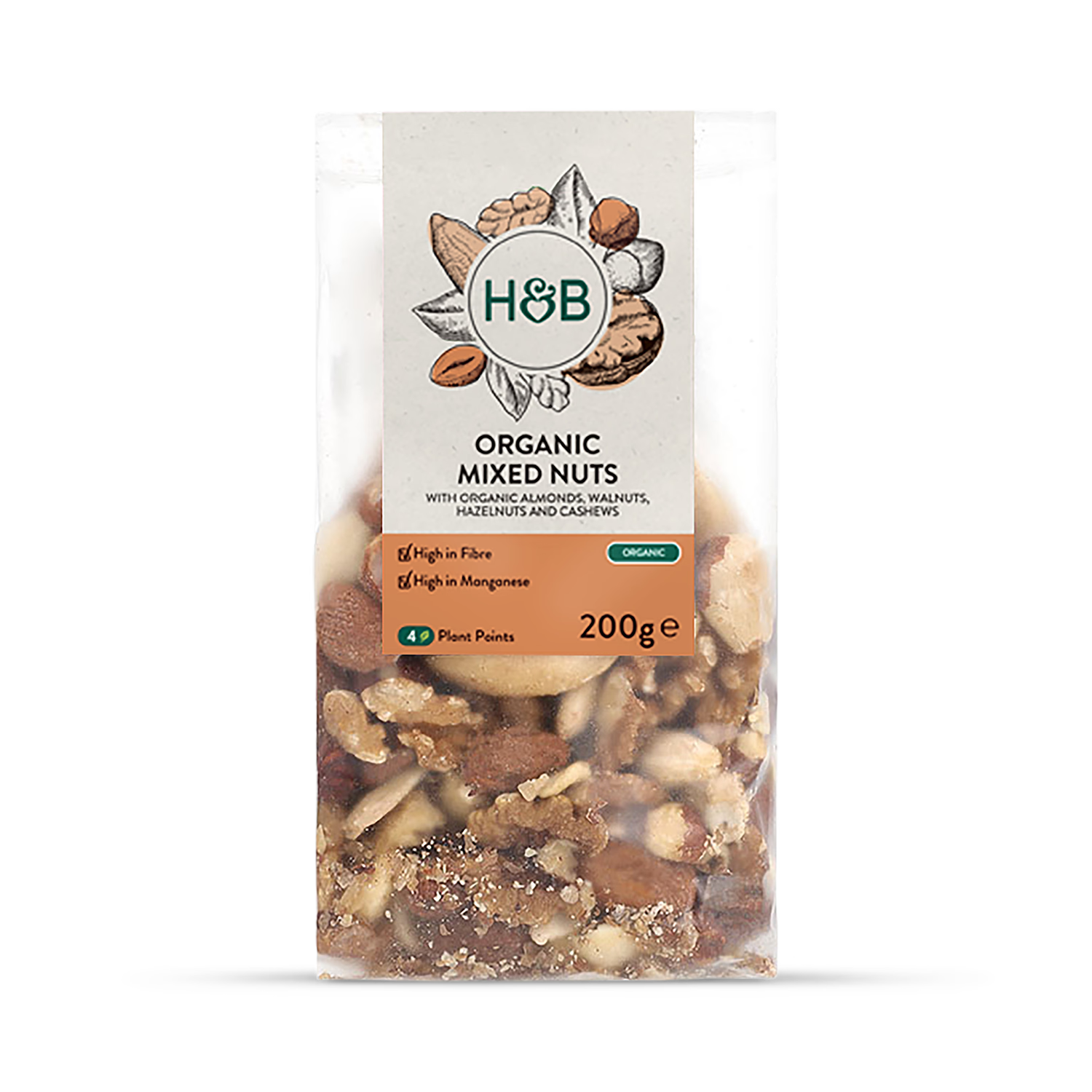 Holland & Barrett organic mixed nuts 200g, UK version