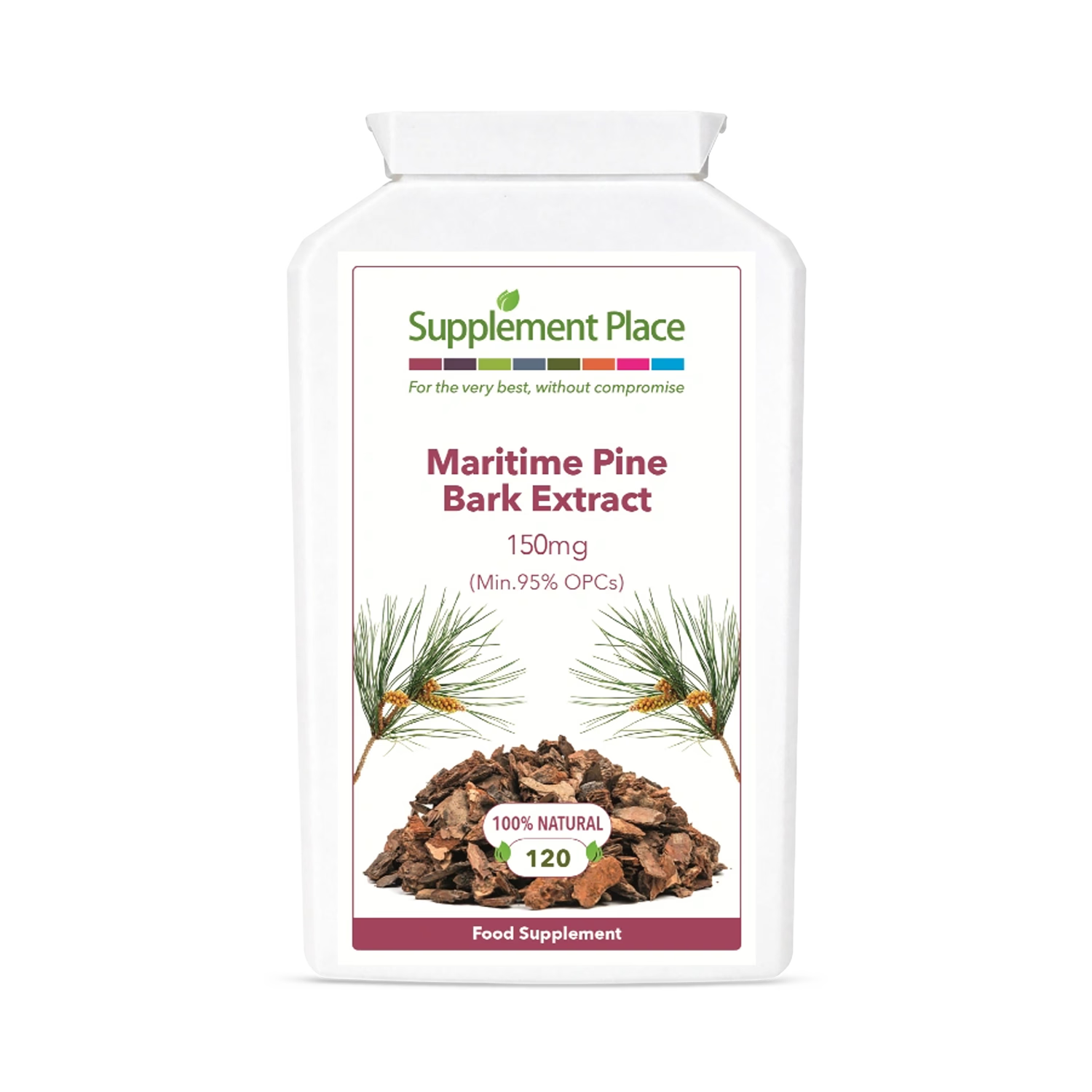 Supplement Place Maritime Pine Bark Extract 150mg capsules (British brand)