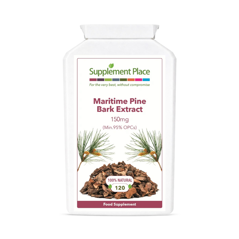 Supplement Place Maritime Pine Bark Extract 150mg capsules (British brand)