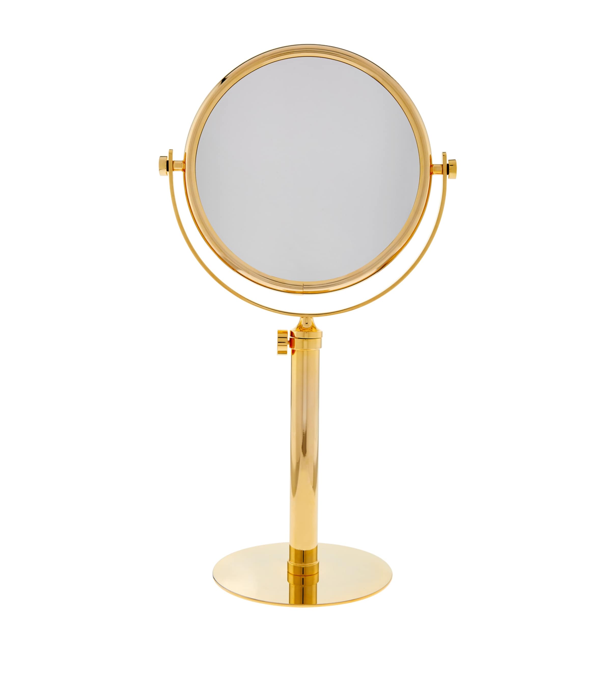 Zodiac double-sided circle table mirror with gold-plated edge (British brand)