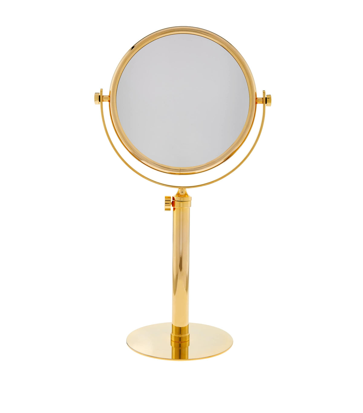 Zodiac double-sided circle table mirror with gold-plated edge (British brand)