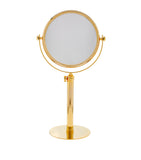 Zodiac double-sided circle table mirror with gold-plated edge (British brand)