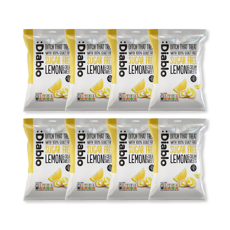 Diablo sugar free lemon and cream sweets 75g, UK version