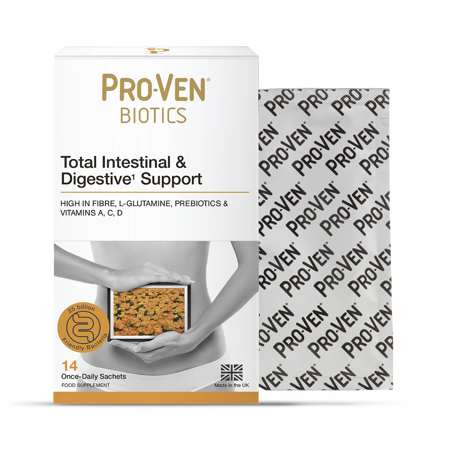Pro-Ven Intestinal Digestive Powder Tropical Flavour 14 Sachets, imported from the UK