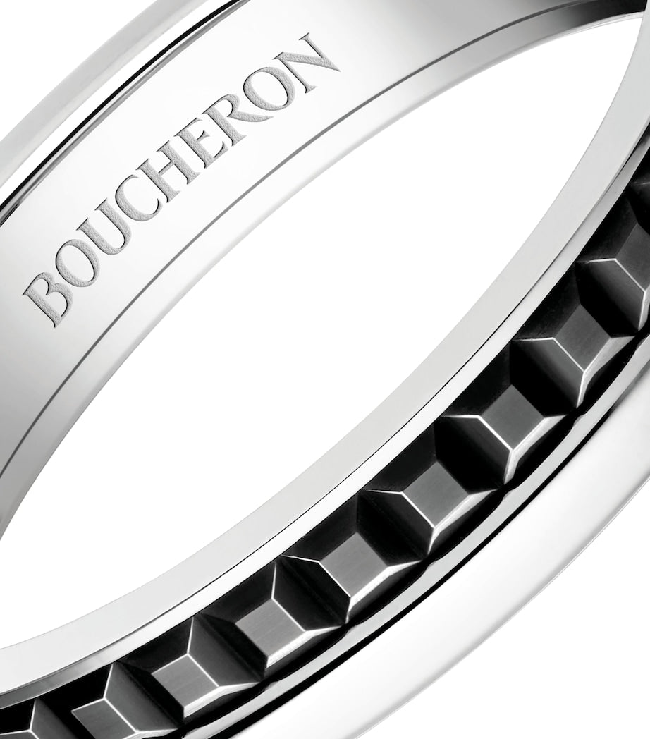 Boucheron Quatre Black Edition wedding band white gold, UK version