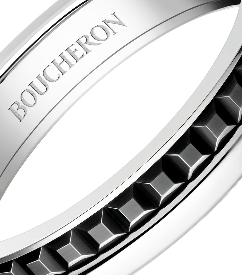 Boucheron Quatre Black Edition wedding band white gold, UK version