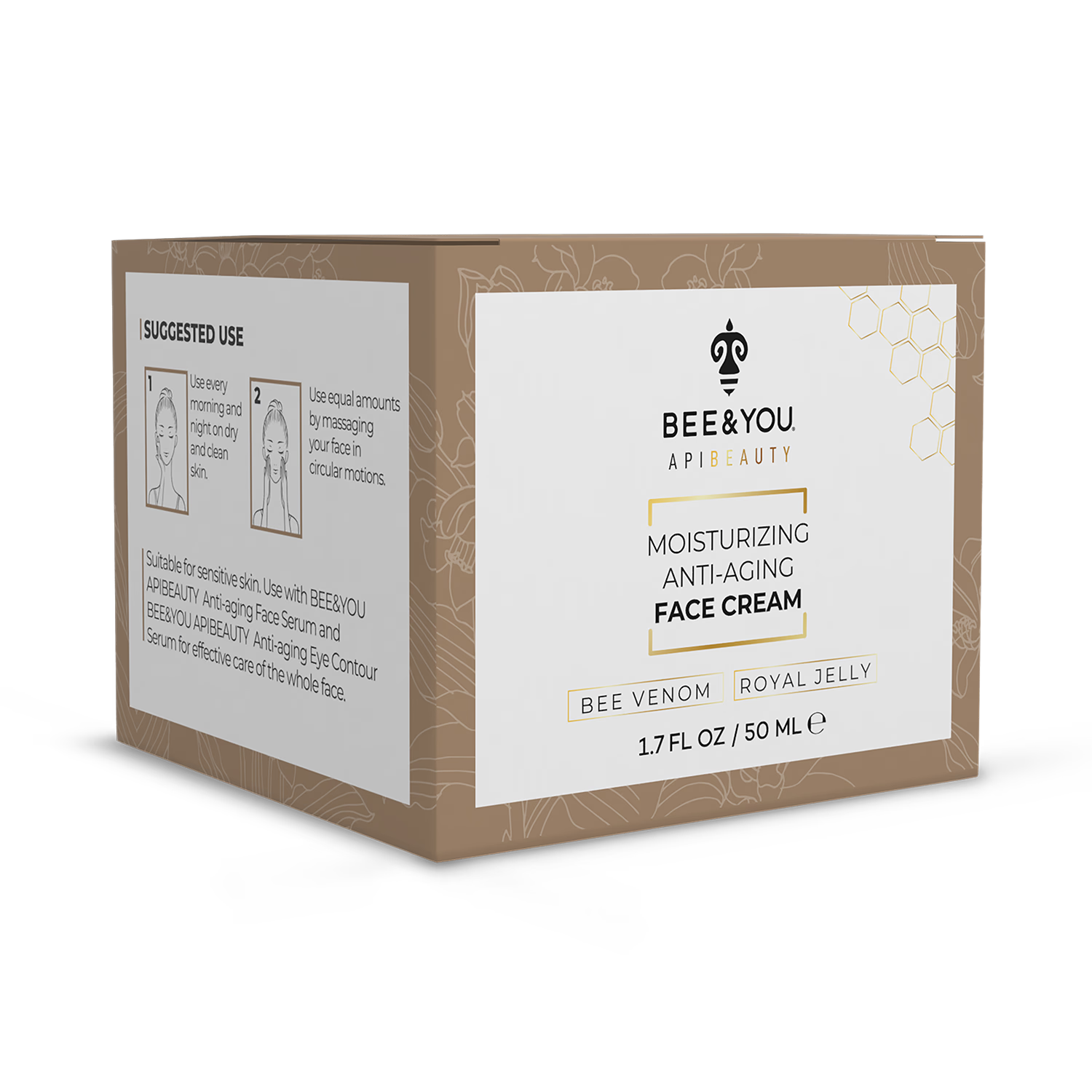 Bee&You anti-aging natural bee venom face cream 50ml, imported from the UK