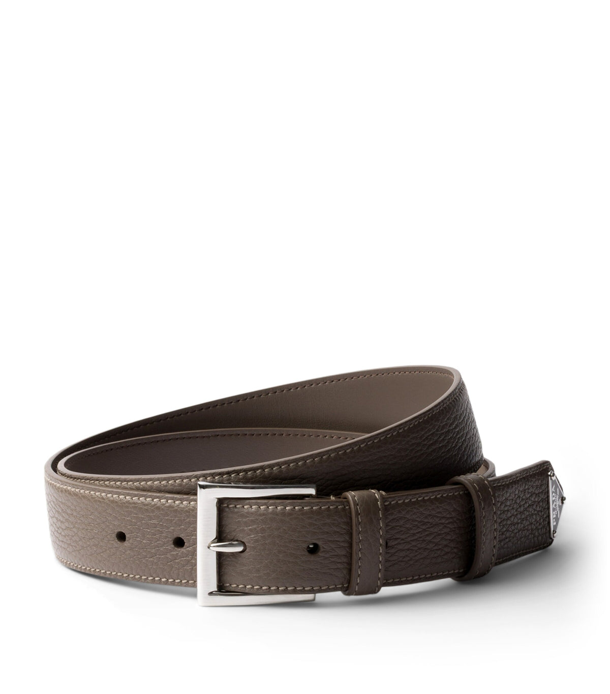 Prada leather logo belt, UK version